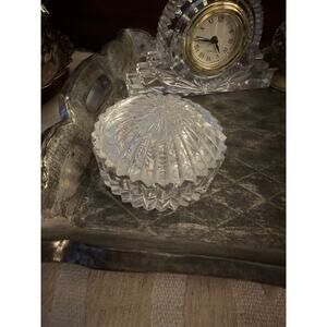 Vintage Waterford crystal glass trinket box 3-1/4"